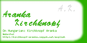 aranka kirchknopf business card